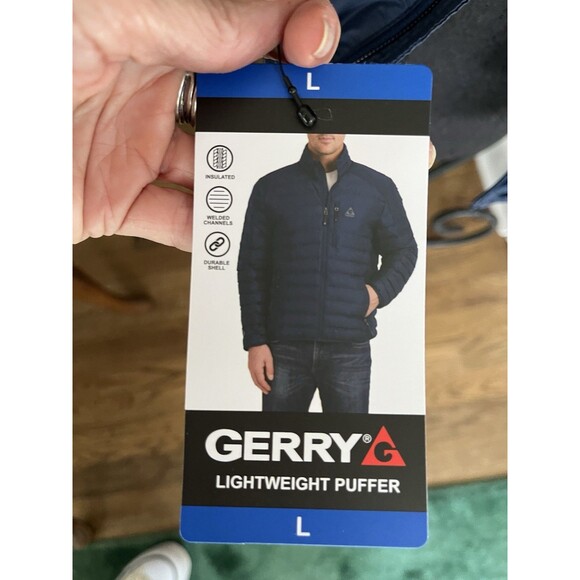 NWT Gerry Insulated Lightweight Puffer Jacket Full Zip Mens L Outdoors Coat New - Picture 2 of 7